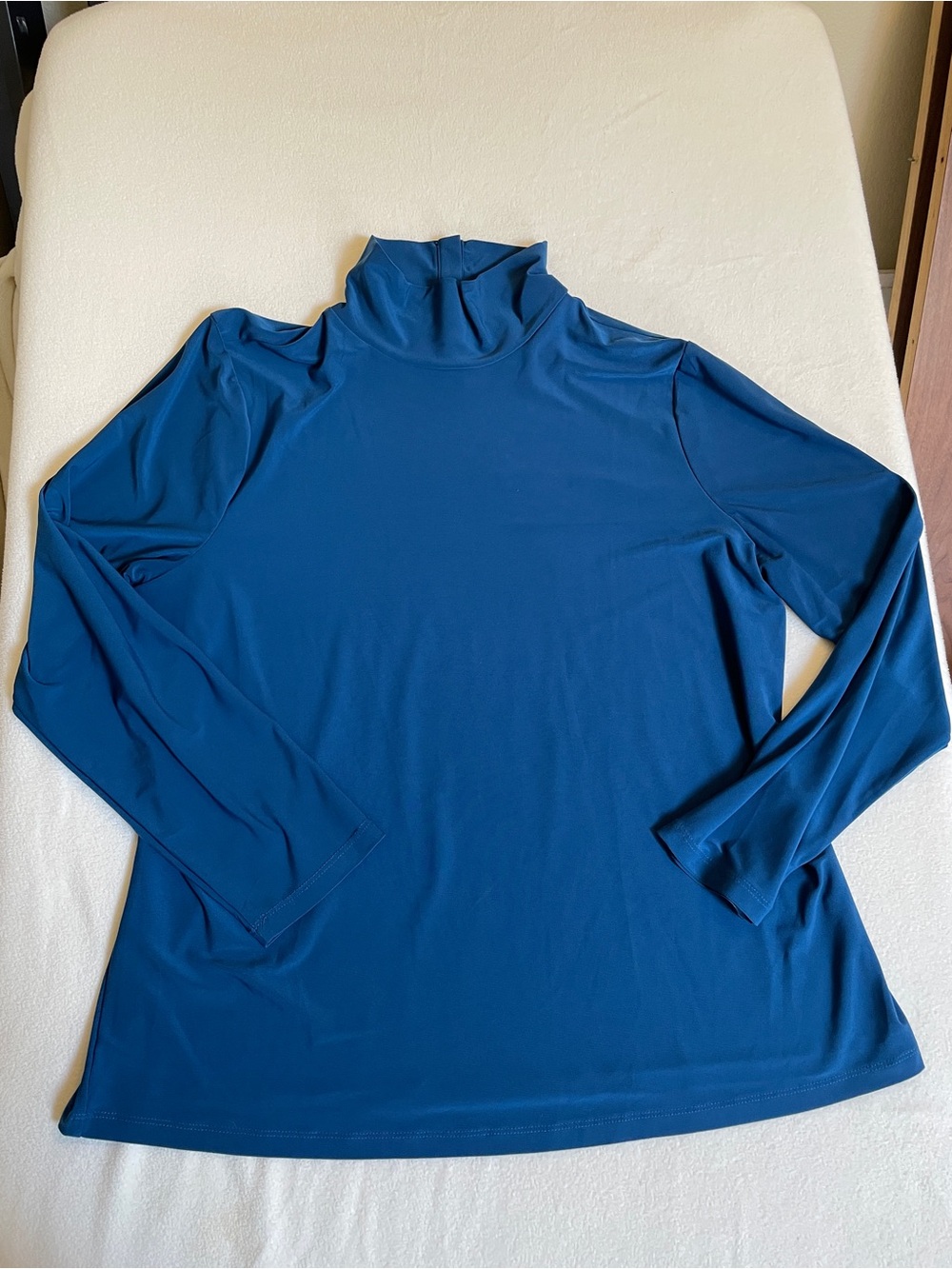 CJ Banks Teal Blue Stretch Knit Top